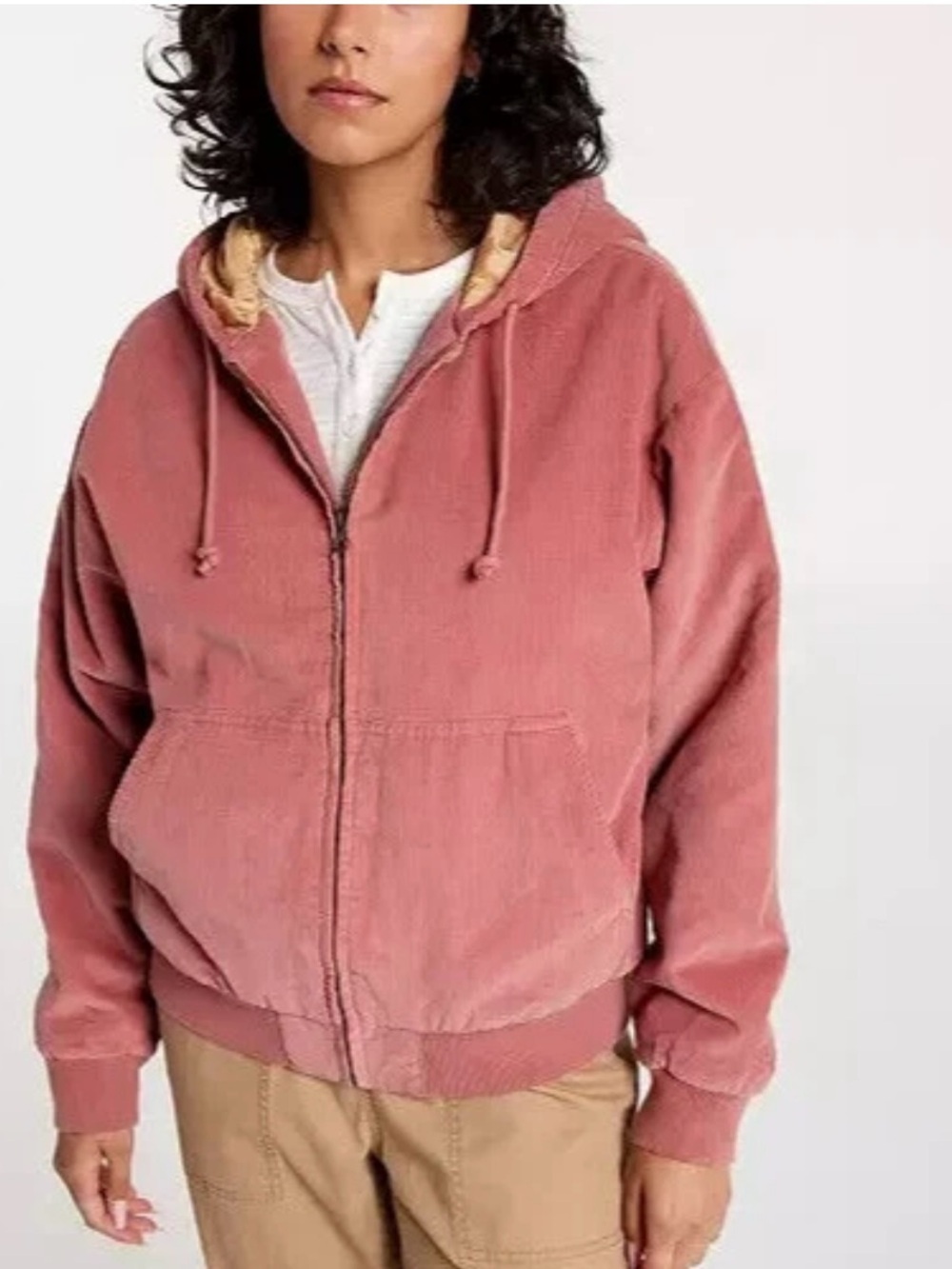 NWT Alpine Design Women’s Corduroy Quilted Full Zip Hoodie size XL
